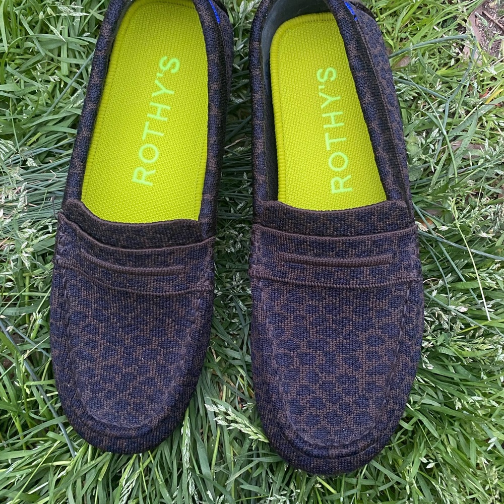 Rothy's Black Slip-On Loafers with Textured Fabric